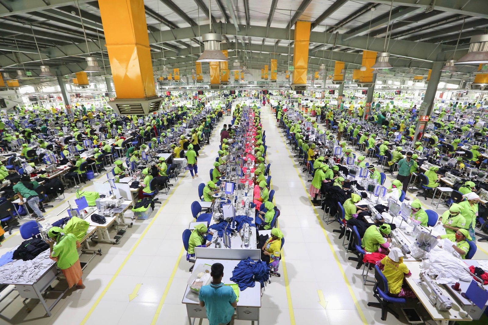 Garment factory floor
